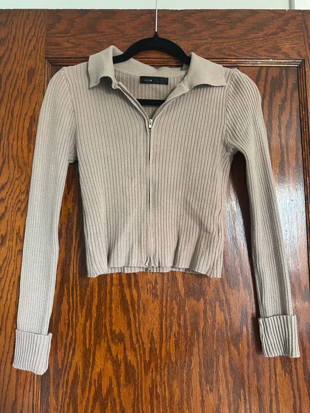 SHEIN Zip-up Cropped Blouse